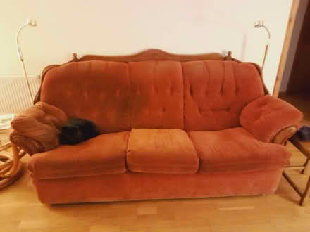 Photo of free 3 seater sofa and chair (King's Cliffe) #2