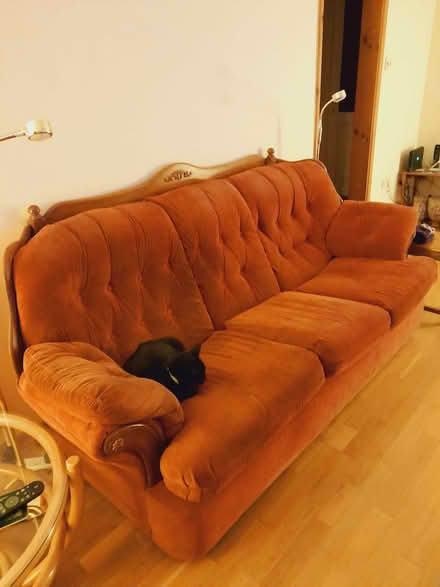 Photo of free 3 seater sofa and chair (King's Cliffe) #1