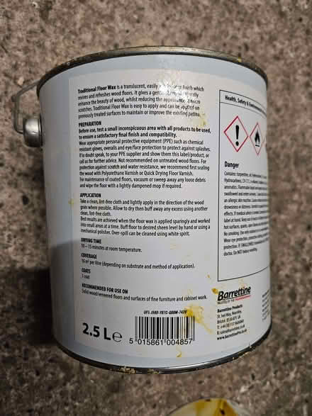 Photo of free Wax Floor Polish (Congleton CW12) #2
