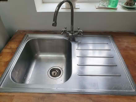 Photo of free Ikea Kitchen Cabinets x 2, Sink and section of beech worktop (Rusholme M14) #1