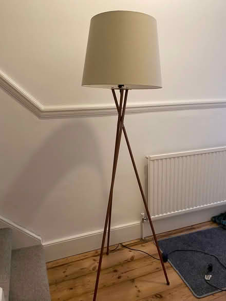 Photo of free Tripod floor lamp - bronze colour tripod stand (Fulham Palace Rd SW6) #2