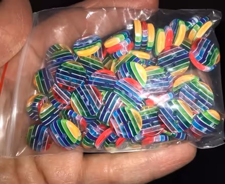 Photo of free Rainbow striped buttons (Boultham LN5) #2