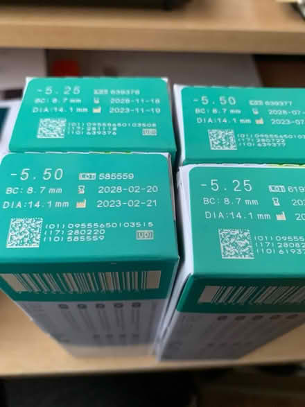 Photo of free 5.5 & -5.25 contact lenses (GU12) #1