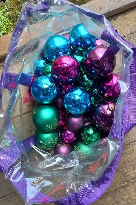 Photo of free Bag of plastic Christmas baubles (Harrogate HG2) #1