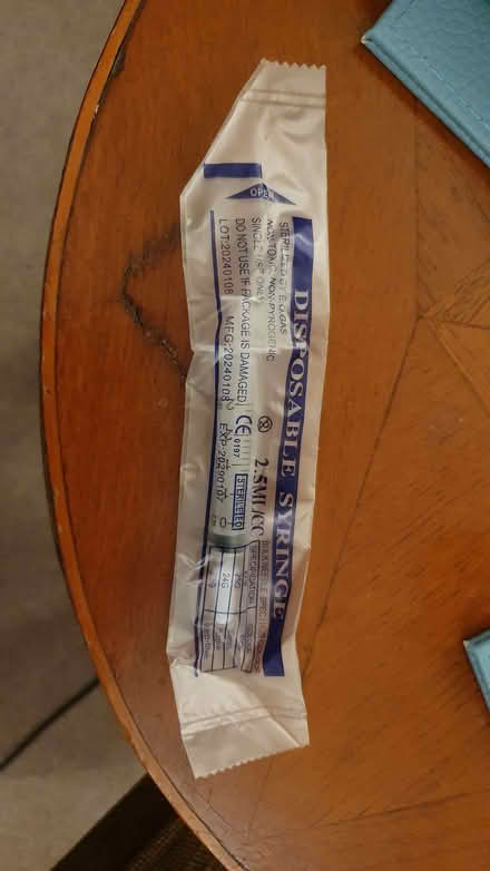 Photo of free 30 unused, sealed 2.5ml syringes (Broadwater BN14) #1