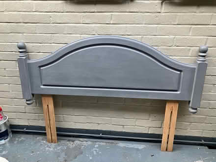 Photo of free Grey wooden headboard (High Wycombe (High Wycombe (East)) #1