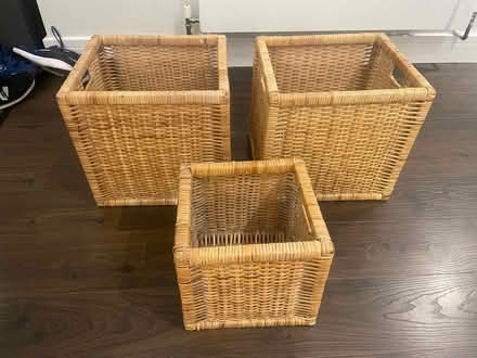 Photo of free 3 wicker baskets (Fleetville AL1) #1