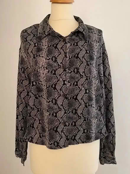 Photo of free New Zara TRF Short Length Blouse Snakeskin Print - Small (Warfield RG12) #1