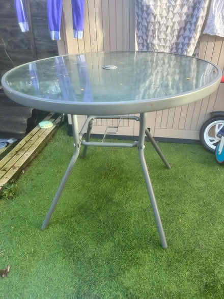 Photo of free Garden round glass table (S6 - Loxley/Malin Bridge) #2