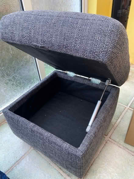 Photo of free Grey/blue pouffe (Lower Bevendean BN2) #2