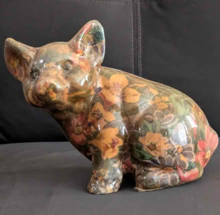 Photo of free Ceramic Pig Figurine (Baywood Court, Grove & Dolores) #2