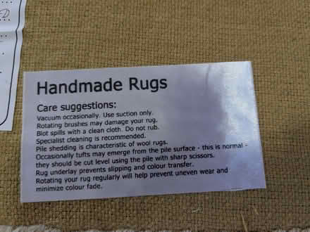 Photo of free 100% wool rug (Woolstone MK15) #3