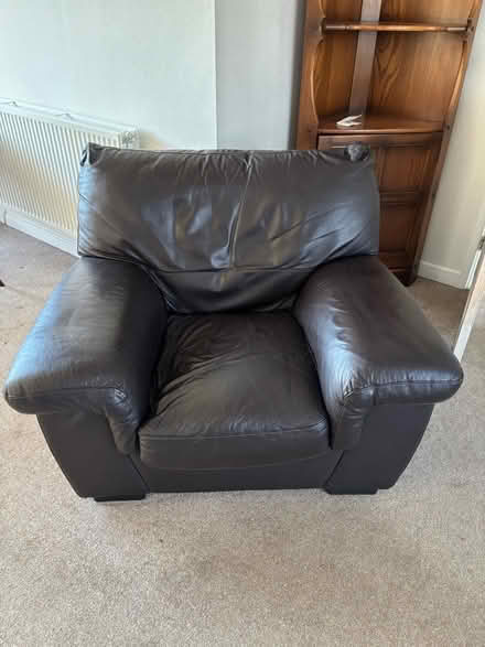 Photo of free Leather 3 Seater Sofa and Armchair (Wigston Magna) #4