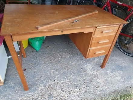 Photo of free desk solid wood . (West Horsley KT24) #1