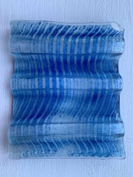 Photo of free Blue handmade glass soap dish (Norton Lees S8) #1