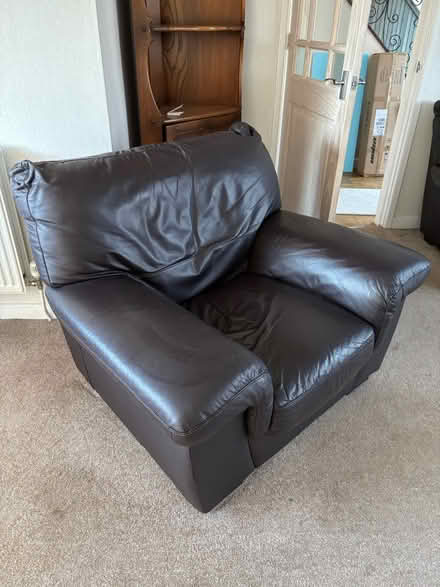 Photo of free Leather 3 Seater Sofa and Armchair (Wigston Magna) #2