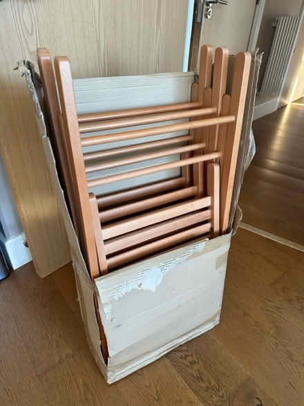 Photo of free 3x wooden folding chairs (Tanner St, SE1) #2