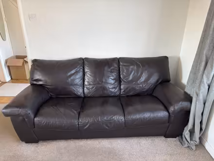 Photo of free Leather 3 Seater Sofa and Armchair (Wigston Magna) #1