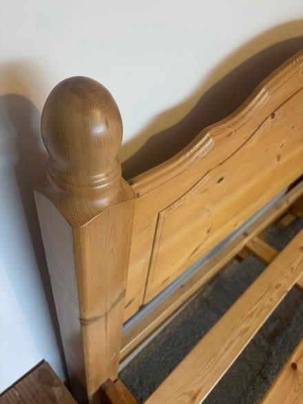 Photo of free Standard double pine bed frame (Broomhill S10) #2