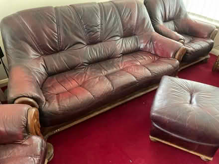 Photo of free Sofa + arm chairs + footstool (Cooden TN39) #2