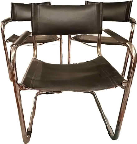 Photo of free Three chrome and leather chairs (Tulse Hill SW2) #2