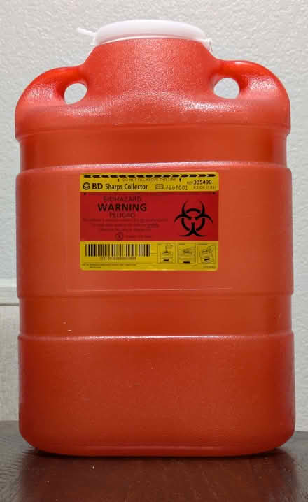 Photo of free Large Empty Sharps Container (Baywood Court, Grove & Dolores) #1
