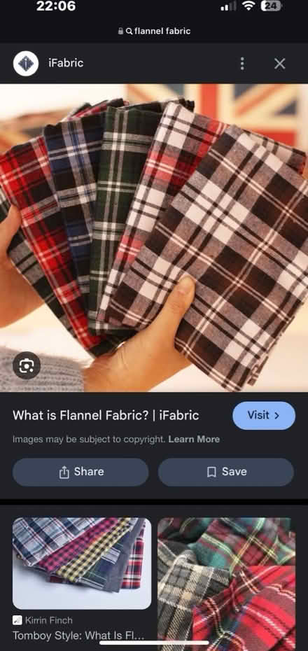 Photo of Flannel fabric (Sheffield S37pn) #2
