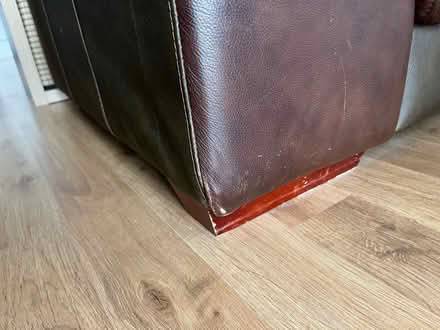 Photo of free Brown sofa faux leather (Ox3 headington oxford) #4