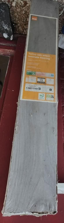 Photo of free 1 box of grey laminate flooring (TW2 twickenham) #1