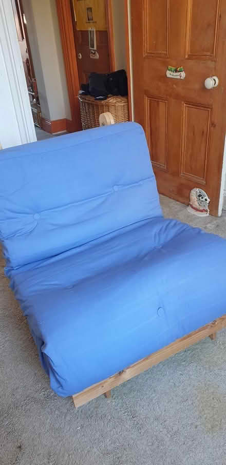 Photo of free Blue futon chair bed (Cramlington Village) #1