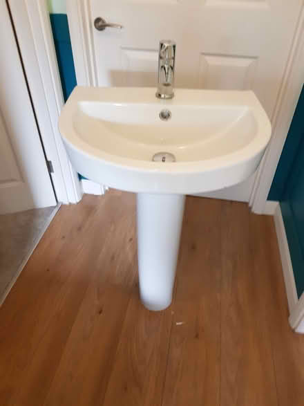 Photo of free Bathroom basin, pedestal and tap (Penenden Heath) #3