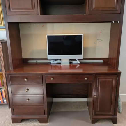Photo of free Wooden Desk with Hutch (Cherryland (Cherryland (Mission & Blossom)) #2