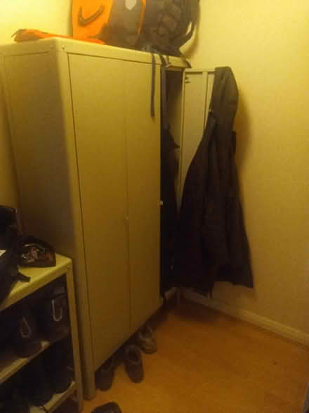 Photo of free Tall grey metal cupboard (elverson road SE13) #1