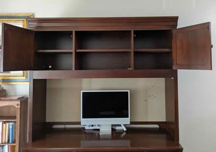 Photo of free Wooden Desk with Hutch (Cherryland (Cherryland (Mission & Blossom)) #3