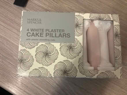 Photo of free 4 White Plaster cake pillars (Stafford ST16) #1