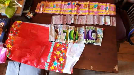 Photo of free Birthday banners & table cover (Balsall Heath B13) #1