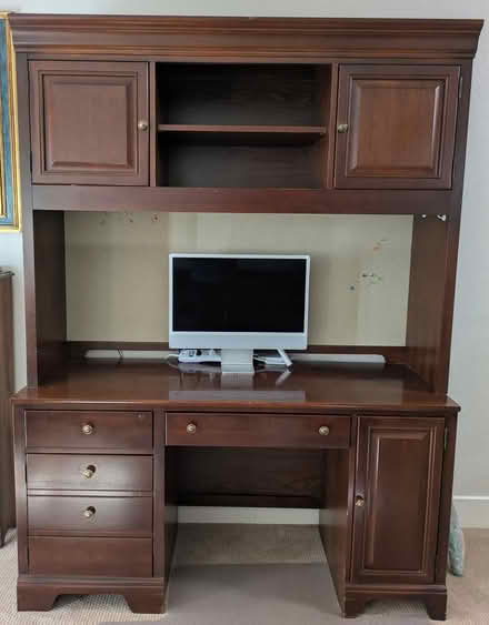 Photo of free Wooden Desk with Hutch (Cherryland (Cherryland (Mission & Blossom)) #1