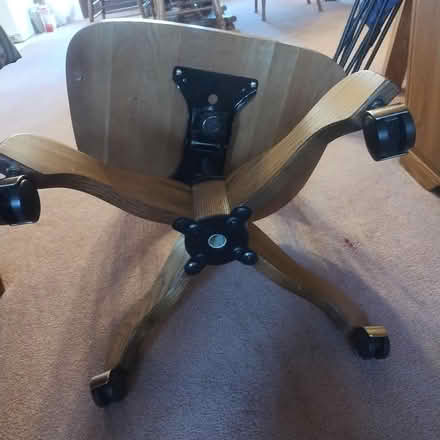 Photo of free Wood Desk/Office Chair (Grass Valley, by fairgrounds.) #3