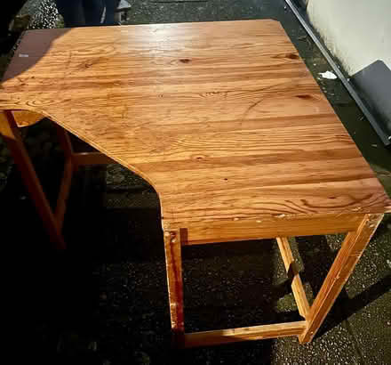 Photo of free Wooden Corner Table (Harlesden NW10) #1