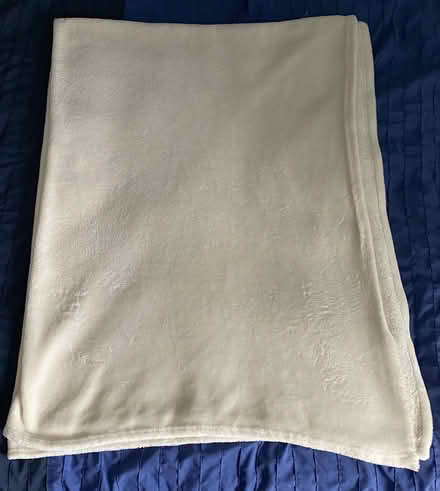 Photo of free Cream microfleece throw (Whinfield DL1) #1