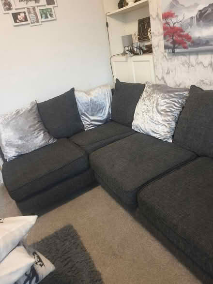 Photo of free Grey corner sofa (S5 parson Cross) #1