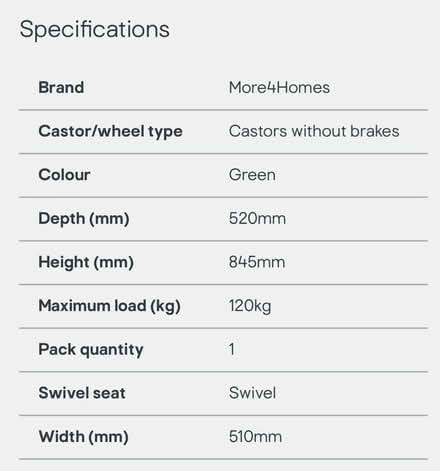 Photo of free Swivel Chair. Very good condition (Gayton CH60) #3