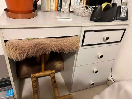 Photo of free Grey office desk with drawers (AB10) #3