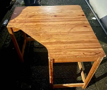 Photo of free Wooden Corner Table (Harlesden NW10) #2