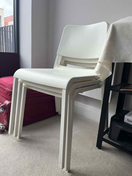 Photo of free Three white chairs (AL15GH) #1
