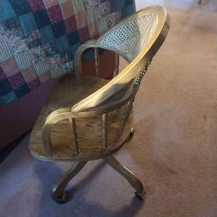 Photo of free Wood Desk/Office Chair (Grass Valley, by fairgrounds.) #2