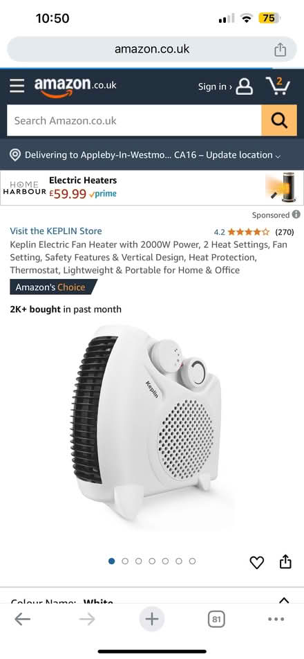 Photo of Small heater (Appleby-in-Westmorland CA16) #1