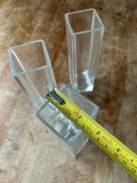 Photo of free Three square base vases (Royston, by the station (SG8)) #2