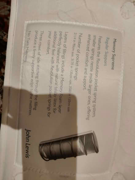 Photo of free Double mattress John Lewis (Jericho OX2) #3