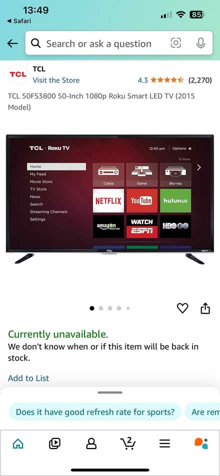 Photo of free 50-inch TCL Roku TV (UWS / 71st) #3